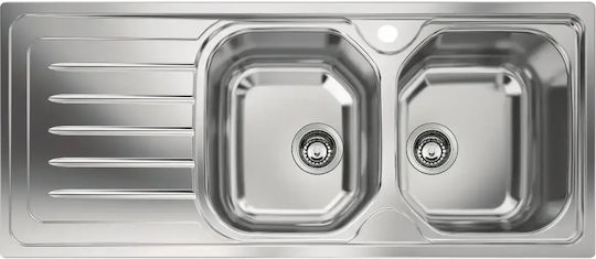 Franke Oll 621 Chiuvetă Bucătărie Drop-In Inox L116xL50cm Argintie