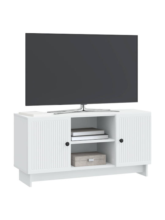 Dulap TV din Metal și Lemn Alb M102xA34.5xÎ50cm