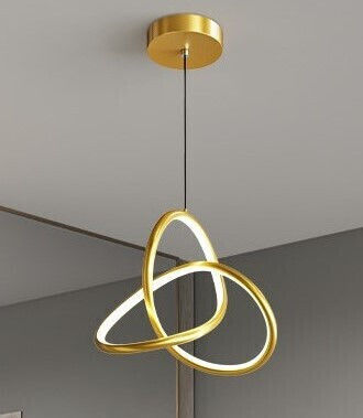 Luminastar Lumini Suspendate Auriu LED Cu Lumină Alb Natural