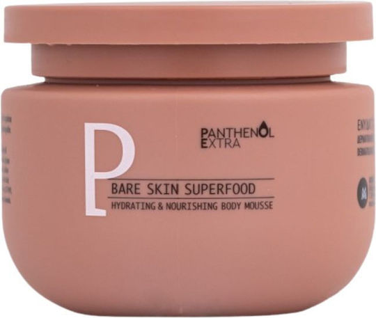 Panthenol Extra Bare Skin Superfood Moisturizing Body Mousse with Shea Butter for Dry/Very Dry & Sensitive Skin 250ml