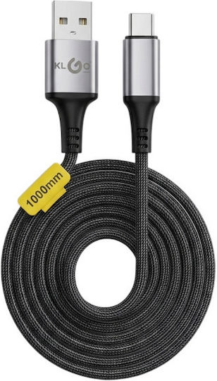 KLGO USB 2.0 Kabel USB Typ-C männlich - USB-A 60W 1m S-211