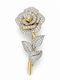 Brosche Blume aus Gold 14K Gelbe