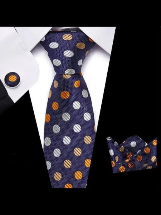 KESNUP Herren Krawatten Set mit Gedruckten Mustern in Marineblau Farbe