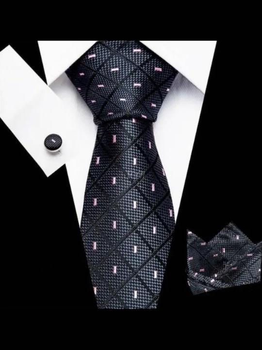 KESNUP Herren Krawatten Set mit Mustern in Schwarz Farbe
