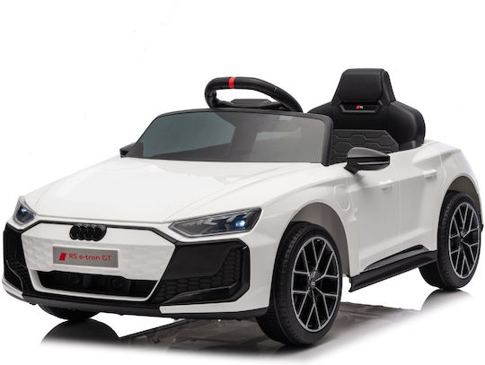 Audi RS e-tron GT Едноместна с Дистанционно Управление Лицензиранa 12 Волта Бяла