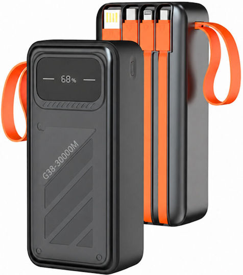 Pavareal G38 Външна Батерия 30000mAh 22.5W Черна
