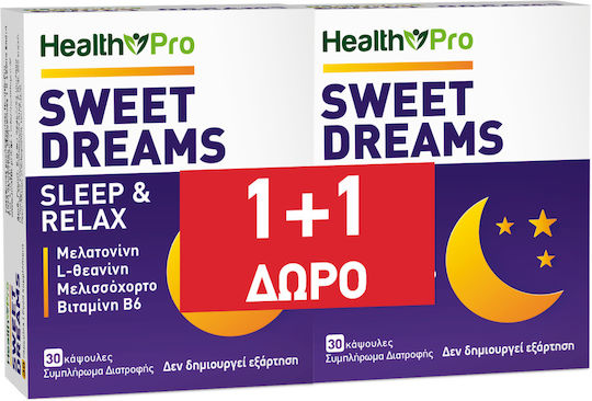 Health Pro Sweet Dreams Συμπλήρωμα για τον Ύπνο 2 x 30 κάψουλες