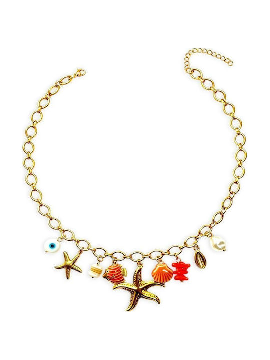 Callajewels Stahl-Halskette Orange