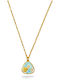 Callajewels Necklace Made of Light Blue Steel