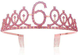 Birthday Party Crown Pink Gold