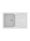 Sanitec Classic 337 Drop-In Kitchen Sink Inox with Faucet M86xW50cm White