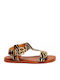 Leder Flache Sandalen Für Damen