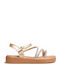 Women's Flat Sandals Gold