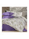 MayHome Set Bed Sheets Single 160x240cm Floral 3 Pieces