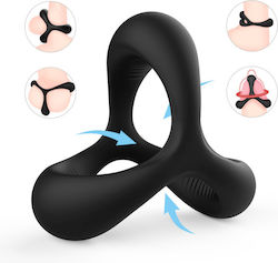 Aph Δαχτυλίδι Στύσης Σιλικόνης Μαυρο Silicone Erection Ring Black Shd-s298-2