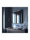 Quadratischer Badezimmerspiegel Mit LED 80x80cm Bronzefarben