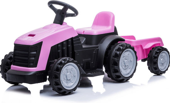 Kinderfahrzeug mit Traktor Elektrisch mit Anhänger 6 Volt Rosa