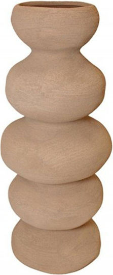 Andrea House Decorative Vase Keramik Trapani Braun 15x15xH38cm