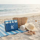 Ψάθα Παραλίας Πλαστική 90x180 Sand & Stone Blue 90x180