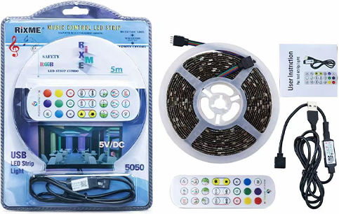 Rixme Ταινία LED RGB Φως 5m Τύπου SMD5050