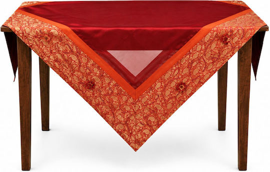 POL Rotes Tischdeck 140x140cm