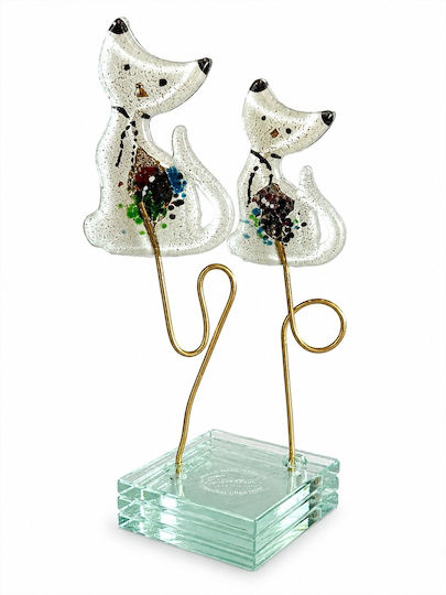 La Belle Maison Dekorative Katze aus Glas D2045 5,5x21cm