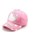 Kids' Hat Jockey Fabric Sunscreen Protection Pink