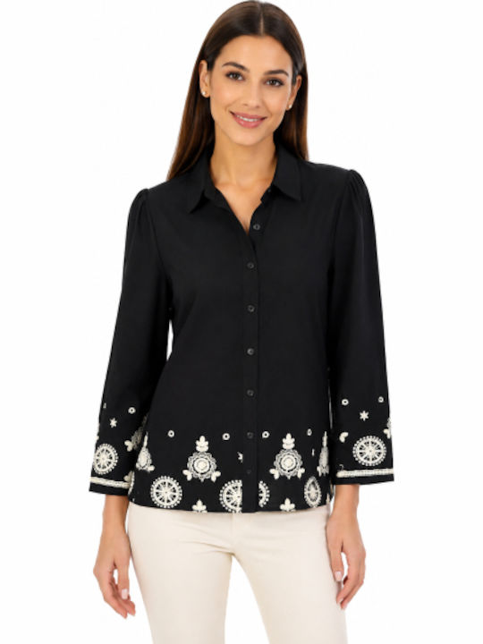 Long Sleeve Women's Black Shirt SC-C7400-26SH-Black