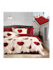 Set Huse Pentru Pilote 200x230cm Dublu Cu 4 Fețe De Pernă Și 1 Cearceaf Gri