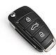 Autoschlüsselhülle Klappbar für Audi A1 A4 A6 Q3 Q7 RS6 TT mit 3 Tasten Hu66 Haa