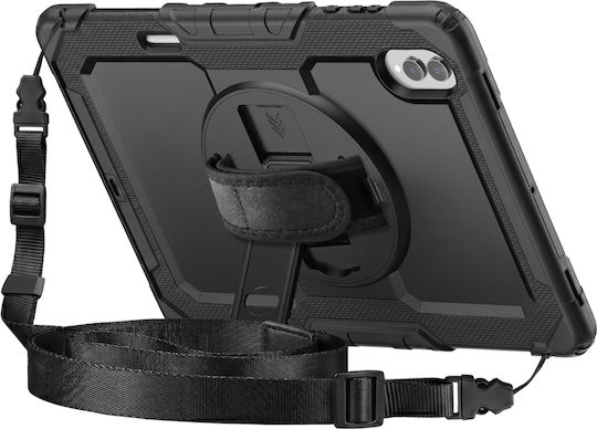Avizar Full Body Case Galaxy Tab S11 Ultra Handle Stand Shoulder Strap Black