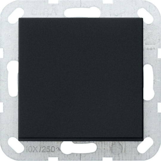 Gira Recessed Wall Switch with Black Frame