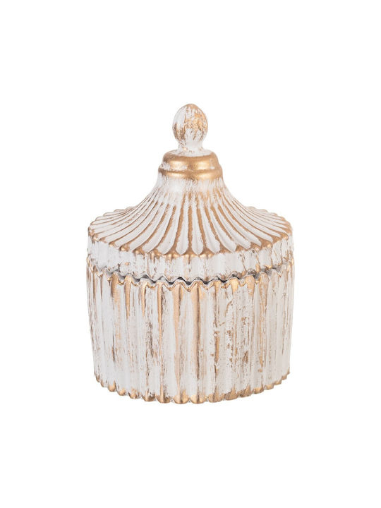 Nuova Vita Ceramic Sweet Jar with Lid K988 6.7x9.5cm White