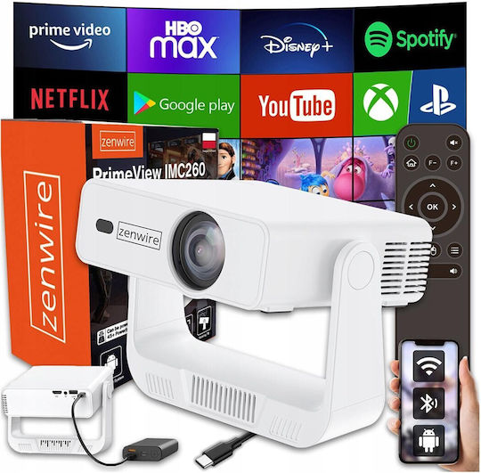 Zenwire Mini Projector LCD HD LED Lamp with Wi-Fi IMC260