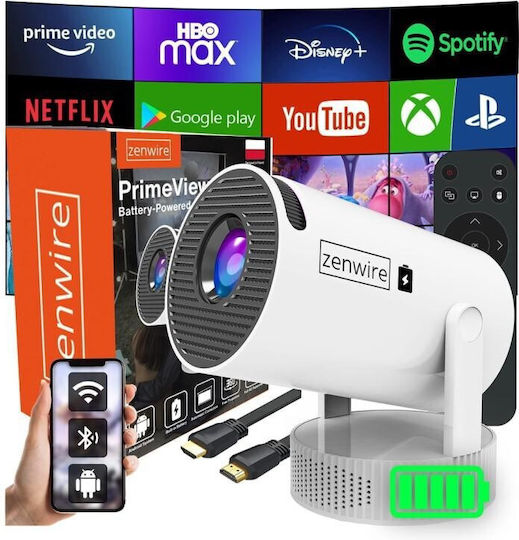 Zenwire K400 Mini Projector LCD με Wi-Fi και Ενσωματωμένα Ηχεία K400