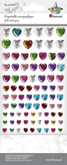 Titanum Crystal Heart Stickers Mix 84 Pieces 9706998 5903714514953