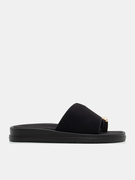 Luigi Women's Flat Sandals Flatforms Black