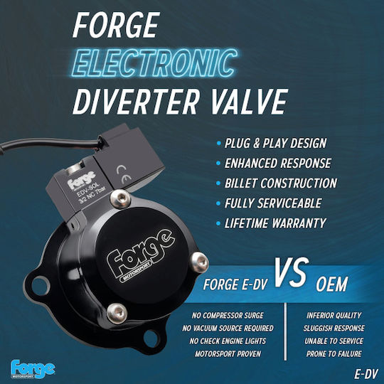 Forge Motorsport Electric Car Blow Off Valve for Ford Fiesta Focus Volkswagen T3 Volvo V40