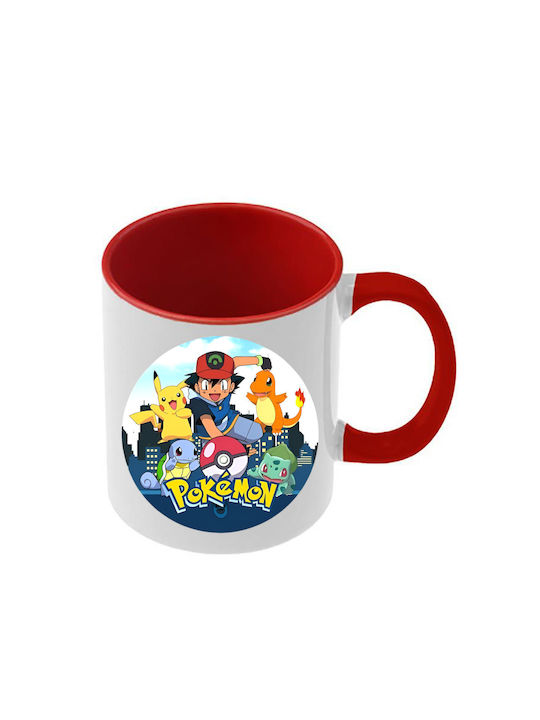 Κούπα Pokemon Κόκκινη Λαβή Εσωτερικό