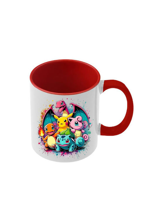 Κούπα Pokemon Κόκκινη Λαβή Εσωτερικό
