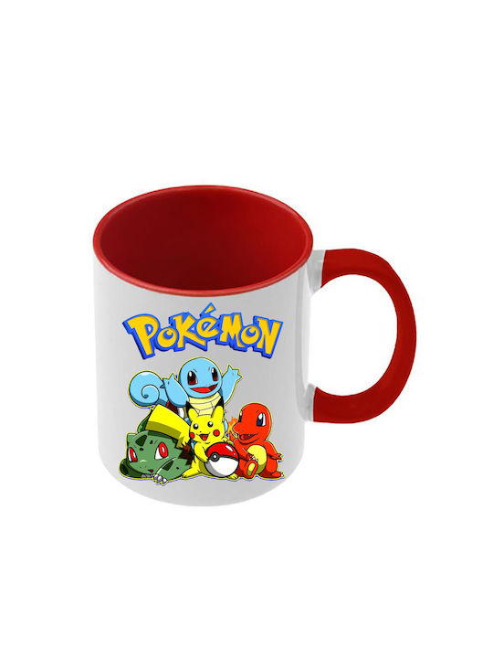 Κούπα Pokemon Κόκκινη Λαβή Εσωτερικό