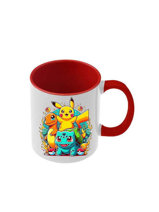 Κούπα Pokemon Κόκκινη Λαβή Εσωτερικό