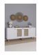 SteweHome Holz Sideboard Mehrfarbig 180x40x75cm