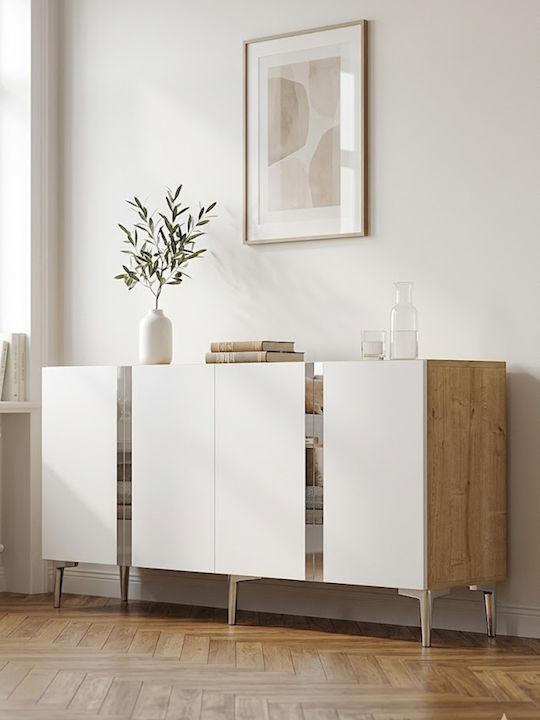 White TV Stand L150xD32xH75cm
