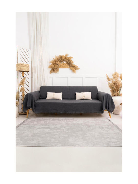 SteweHome Three-Seater Sofa Throw 180x315cm Gray
