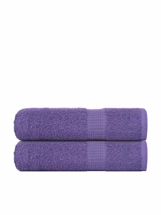 vidaXL Body Towel 70x140cm Purple 2 Pieces Weight 360gsm
