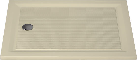 Sanitec Flat Classic Acrylic Shower 90x75cm White