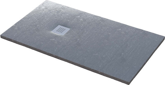Sanitec Flat Stone Karisto Ακρυλική Ντουζιέρα 100x90cm Γκρι