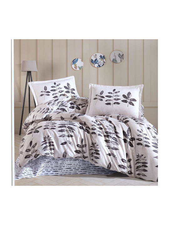 Clasy Home Подредба Пликове За Завивки (2 Бр) 100% Памук 150x220см Единична С Калъфка За Възглавница & 1 Чаршаф Бежова