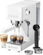 Amzchef Μηχανή Espresso 1350W Πίεσης 20bar Λευκή CE-EM3131-WT